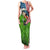 American Flag Bass Fishing Design Family Matching Tank Maxi Dress and Hawaiian Shirt with Largemouth Bass and Green Grass Background - Wonder Print Shop