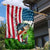 American Flag Bass Fishing Design Garden Flag with Largemouth Bass and Green Grass Background - Wonder Print Shop