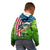 American Flag Bass Fishing Design Kid Hoodie with Largemouth Bass and Green Grass Background - Wonder Print Shop