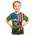 American Flag Bass Fishing Design Kid T Shirt with Largemouth Bass and Green Grass Background - Wonder Print Shop