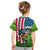 American Flag Bass Fishing Design Kid T Shirt with Largemouth Bass and Green Grass Background - Wonder Print Shop