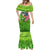 American Flag Bass Fishing Design Mermaid Dress with Largemouth Bass and Green Grass Background - Wonder Print Shop
