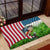 American Flag Bass Fishing Design Rubber Doormat with Largemouth Bass and Green Grass Background - Wonder Print Shop