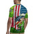 American Flag Bass Fishing Design Rugby Jersey with Largemouth Bass and Green Grass Background - Wonder Print Shop