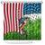 American Flag Bass Fishing Design Shower Curtain with Largemouth Bass and Green Grass Background - Wonder Print Shop