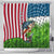 American Flag Bass Fishing Design Shower Curtain with Largemouth Bass and Green Grass Background - Wonder Print Shop