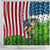 American Flag Bass Fishing Design Shower Curtain with Largemouth Bass and Green Grass Background - Wonder Print Shop