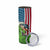 American Flag Bass Fishing Design Skinny Tumbler with Largemouth Bass and Green Grass Background - Wonder Print Shop