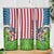 American Flag Bass Fishing Design Skinny Tumbler with Largemouth Bass and Green Grass Background - Wonder Print Shop