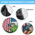 American Flag Bass Fishing Design Spare Tire Cover with Largemouth Bass and Green Grass Background - Wonder Print Shop