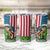 American Flag Bass Fishing Design Tumbler Cup with Largemouth Bass and Green Grass Background - Wonder Print Shop