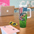 American Flag Bass Fishing Design Tumbler With Handle with Largemouth Bass and Green Grass Background - Wonder Print Shop