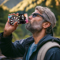 Dartboard and Colorful Paint Splash Darts 4 in 1 Can Cooler Tumbler with Aim Shoot Swear Repeat Quote Custom Name - Wonder Print Shop