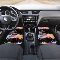Dartboard and Colorful Paint Splash Darts Car Mats with Aim Shoot Swear Repeat Quote Custom Name - Wonder Print Shop