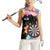 Dartboard and Colorful Paint Splash Darts Women Sleeveless Polo Shirt with Aim Shoot Swear Repeat Quote Custom Name TS04