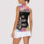 Dartboard and Colorful Paint Splash Darts Women Sleeveless Polo Shirt with Aim Shoot Swear Repeat Quote Custom Name TS04