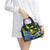Abstract Blue and Yellow Bowling Ball Strike Design Shoulder Handbag with Custom Name Print - Wonder Print Shop