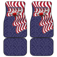 American Flag Bowling Pin Strike Graphic Car Mats with Custom Name and Pattern Background - Wonder Print Shop