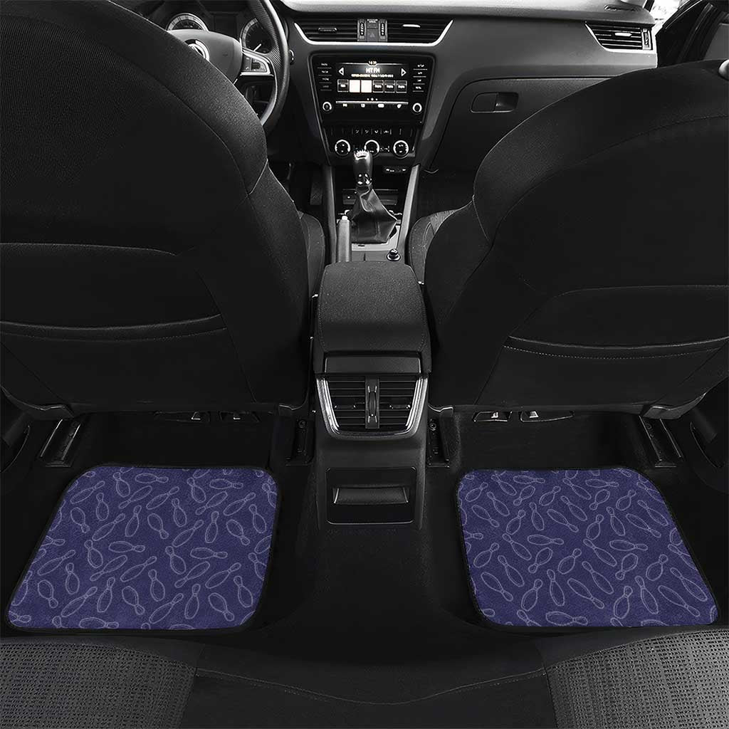American Flag Bowling Pin Strike Graphic Car Mats with Custom Name and Pattern Background - Wonder Print Shop