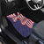 American Flag Bowling Pin Strike Graphic Car Mats with Custom Name and Pattern Background - Wonder Print Shop