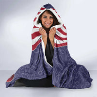 American Flag Bowling Pin Strike Graphic Hooded Blanket with Custom Name and Pattern Background - Wonder Print Shop