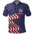 American Flag Bowling Pin Strike Graphic Polo Shirt with Custom Name and Pattern Background - Wonder Print Shop