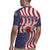 American Flag Bowling Pin Strike Graphic Rugby Jersey with Custom Name and Pattern Background - Wonder Print Shop
