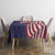 American Flag Bowling Pin Strike Graphic Tablecloth with Custom Name and Pattern Background - Wonder Print Shop