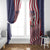 American Flag Bowling Pin Strike Graphic Window Curtain with Custom Name and Pattern Background - Wonder Print Shop