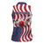 American Flag Bowling Pin Strike Graphic Women Sleeveless Polo Shirt with Custom Name and Pattern Background - Wonder Print Shop