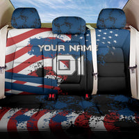 BMX Life Graphic Back Car Seat Cover with American Flag and Custom Rider Number Design - Wonder Print Shop