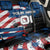 BMX Life Graphic Back Car Seat Cover with American Flag and Custom Rider Number Design - Wonder Print Shop