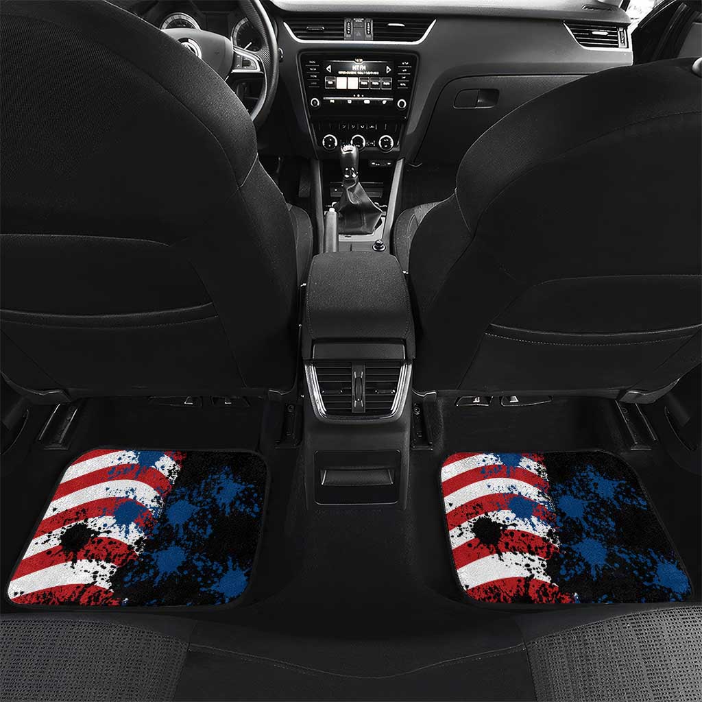 BMX Life Graphic Car Mats with American Flag and Custom Rider Number Design - Wonder Print Shop