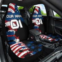 BMX Life Graphic Car Seat Cover with American Flag and Custom Rider Number Design - Wonder Print Shop
