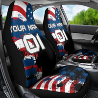BMX Life Graphic Car Seat Cover with American Flag and Custom Rider Number Design - Wonder Print Shop
