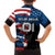 BMX Life Graphic Family Matching Summer Maxi Dress and Hawaiian Shirt with American Flag and Custom Rider Number Design - Wonder Print Shop