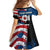 BMX Life Graphic Family Matching Summer Maxi Dress and Hawaiian Shirt with American Flag and Custom Rider Number Design - Wonder Print Shop