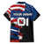 BMX Life Graphic Family Matching Summer Maxi Dress and Hawaiian Shirt with American Flag and Custom Rider Number Design - Wonder Print Shop