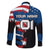 BMX Life Graphic Family Matching Summer Maxi Dress and Hawaiian Shirt with American Flag and Custom Rider Number Design - Wonder Print Shop