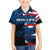 BMX Life Graphic Family Matching Summer Maxi Dress and Hawaiian Shirt with American Flag and Custom Rider Number Design - Wonder Print Shop