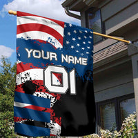 BMX Life Graphic Garden Flag with American Flag and Custom Rider Number Design - Wonder Print Shop