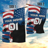 BMX Life Graphic Garden Flag with American Flag and Custom Rider Number Design - Wonder Print Shop