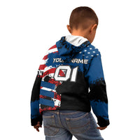 BMX Life Graphic Kid Hoodie with American Flag and Custom Rider Number Design - Wonder Print Shop