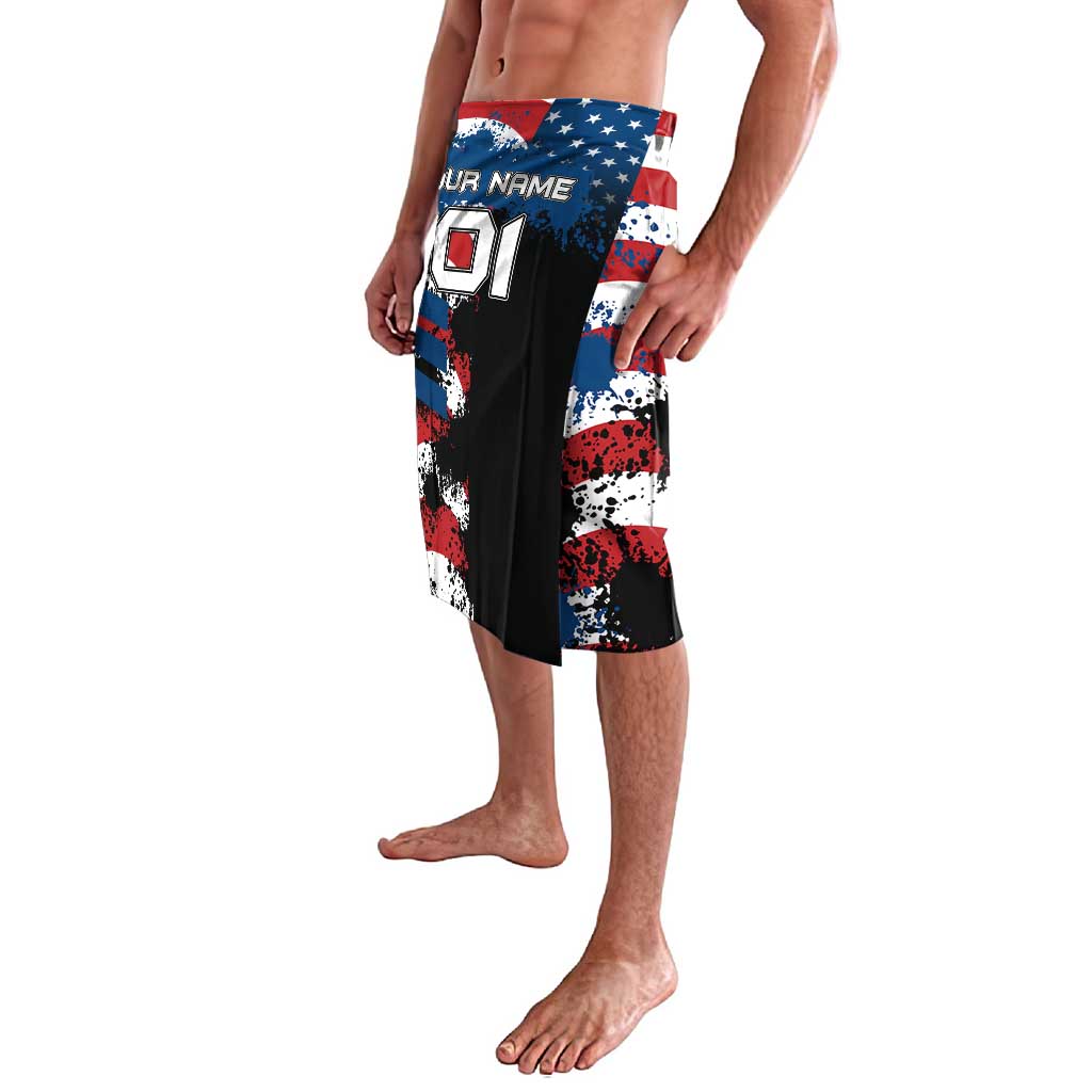 BMX Life Graphic Lavalava with American Flag and Custom Rider Number Design - Wonder Print Shop