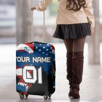BMX Life Graphic Luggage Cover with American Flag and Custom Rider Number Design - Wonder Print Shop