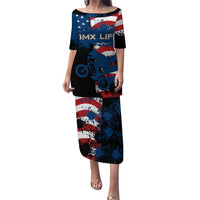 BMX Life Graphic Puletasi with American Flag and Custom Rider Number Design - Wonder Print Shop