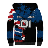 BMX Life Graphic Sherpa Hoodie with American Flag and Custom Rider Number Design - Wonder Print Shop