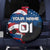 BMX Life Graphic Spare Tire Cover with American Flag and Custom Rider Number Design - Wonder Print Shop