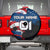 BMX Life Graphic Spare Tire Cover with American Flag and Custom Rider Number Design - Wonder Print Shop
