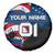 BMX Life Graphic Spare Tire Cover with American Flag and Custom Rider Number Design - Wonder Print Shop